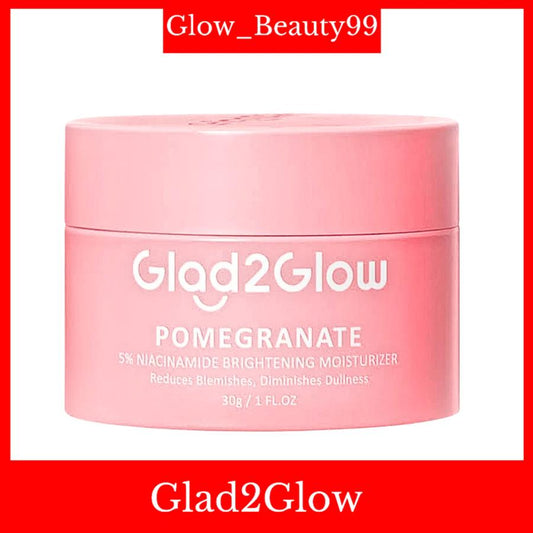 GLAD2GLOW 5% Niacinamide Pomegranate Moisturizer | Brightening Face Cream with Vitamin Extract