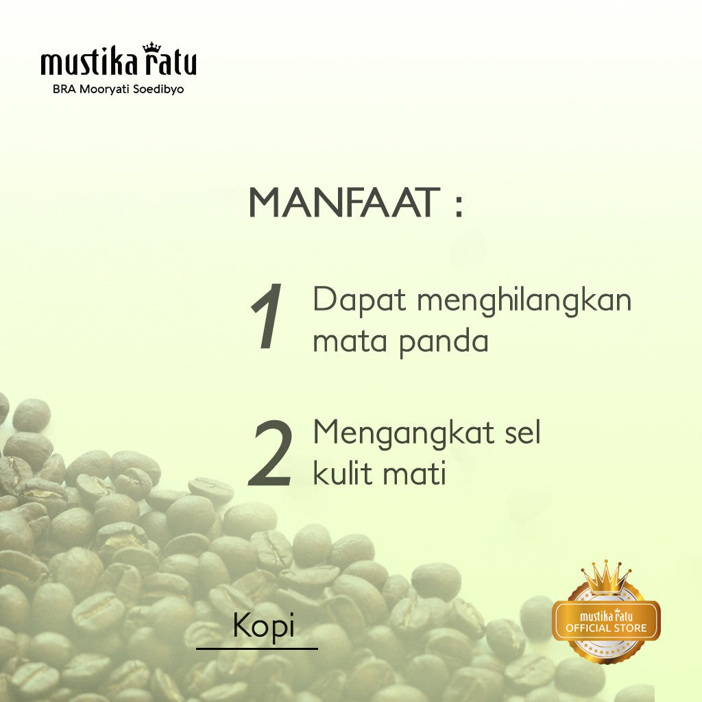 Mustika Ratu Body Scrub Kopi 200gr mengangkat sel kulit mati dengan aroma kopi
