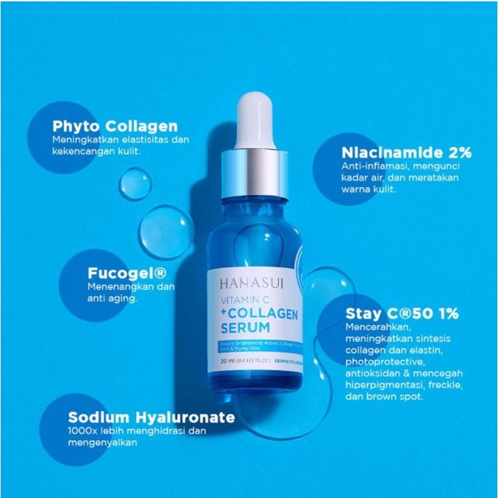 HANASUI Serum Gold Whitening Brightening / Vitamin C / Vitamin C+Collagen / Anti-Acne BPOM / PEELING / BRIGHTEXPERT / Advance Retinol / Exfoliating