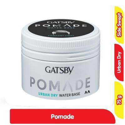 GATSBY Urban Dry Pomade 75g – Matte Finish, Dry Texture, Strong Hold Perfect for Effortless, Urban-Inspired Hairstyles | Non-Greasy | Easy to Wash Out