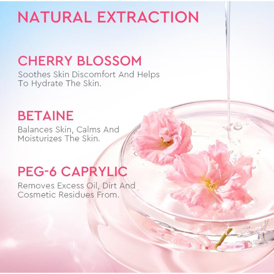 Glad2Glow – Cherry Blossom Micellar Water 300ml | Gentle & Refreshing Makeup Remover for Glowing Skin