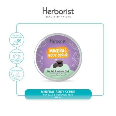 Herborist Body Scrub – Sea Salt & Volcanic Mud 200g | Detoxifying Natural Scrub with Deep Cleansing Minerals | Smooth, Purified & Radiant Skin