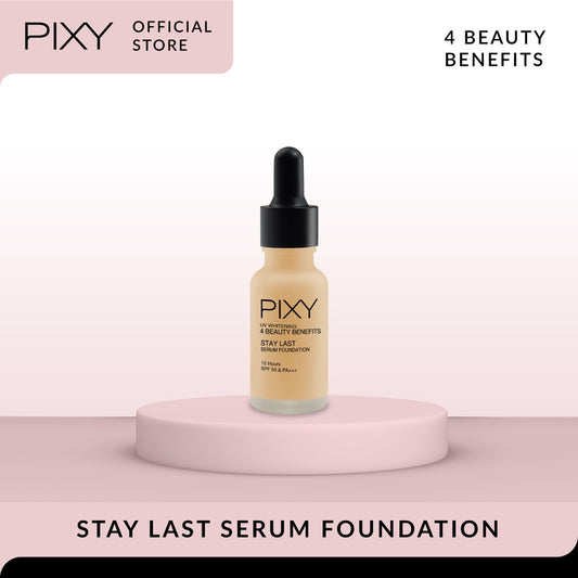 PIXY Stay Last Serum Foundation 4 Beauty Benefits 02 Yellow Beige