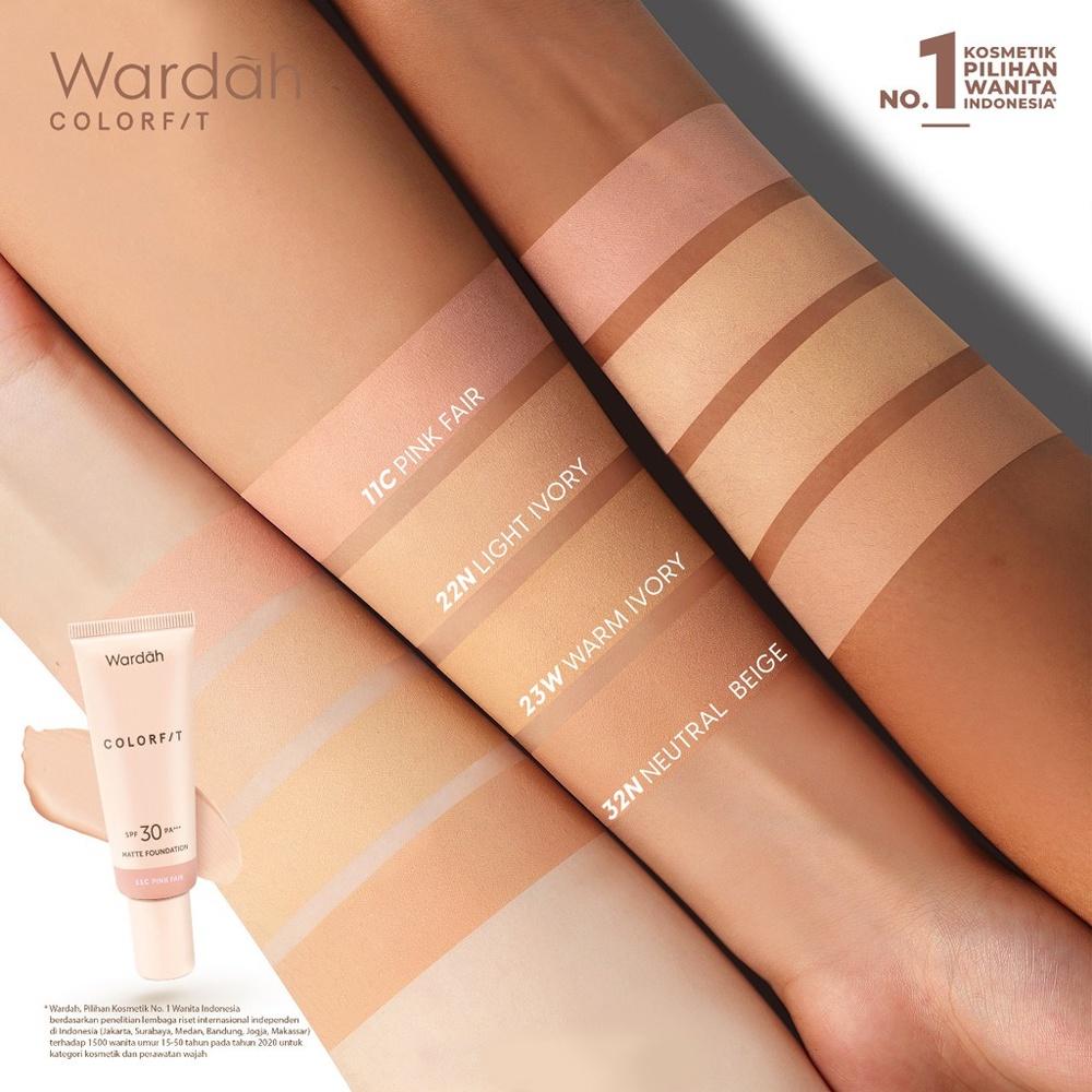 WARDAH Colorfit Matte Foundation 25ml – SPF 30 PA+++ | Long-Lasting Matte Base