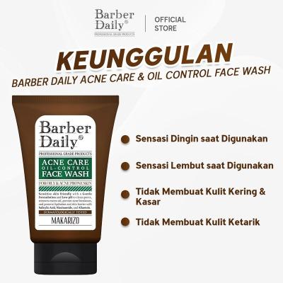 Barber Daily Men’s Oil Control Face Wash 100 ml – Clear Skin, No Shine, No Breakouts