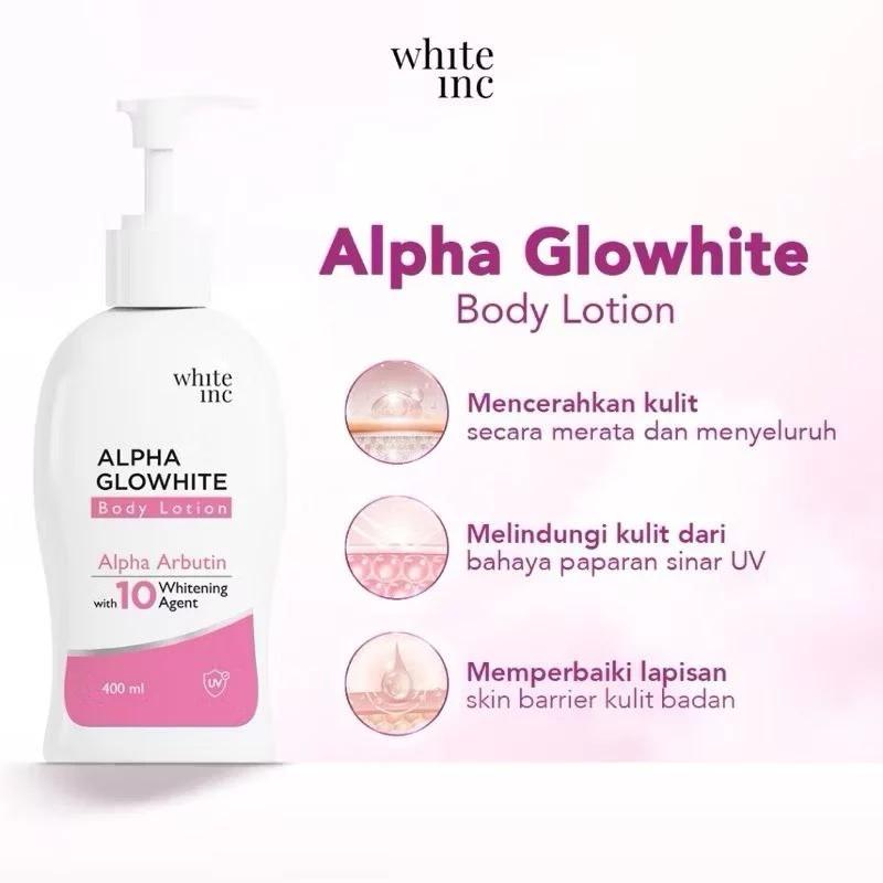 WHITE INC Alpha Glowhite Body Lotion | Skin Brightening with Alpha Arbutin – Ships Fast