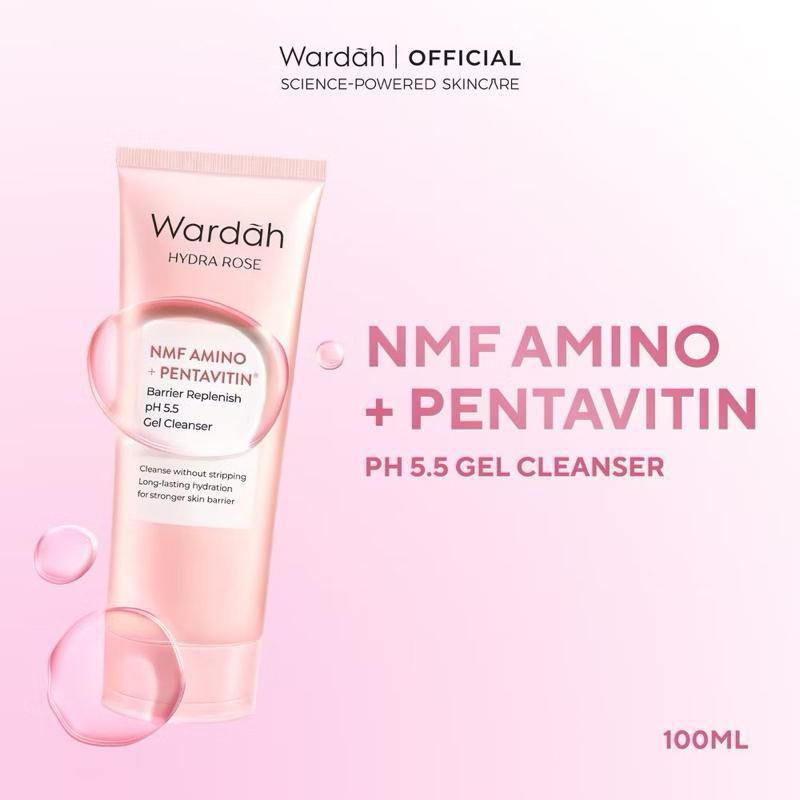 Wardah Hydra Rose pH 5.5 Cleanser – Skin Barrier Safe & Hydrating Foam Wash 100ml