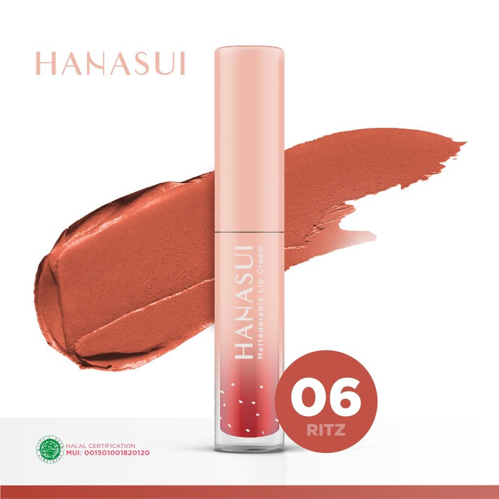 HANASUI Mattedorable Lip Cream – Lip & Cheek Tint, Boba / Matcha Latte Shades