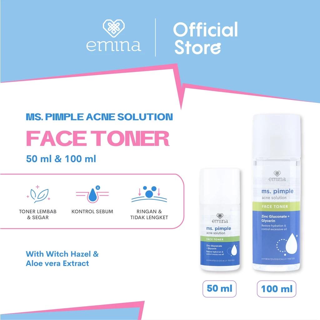 Emina Ms. Pimple Acne Solution Face Toner - Moisturizing Facial Toner with Witch Hazel & Aloe Vera for Acne-Prone Skin Care