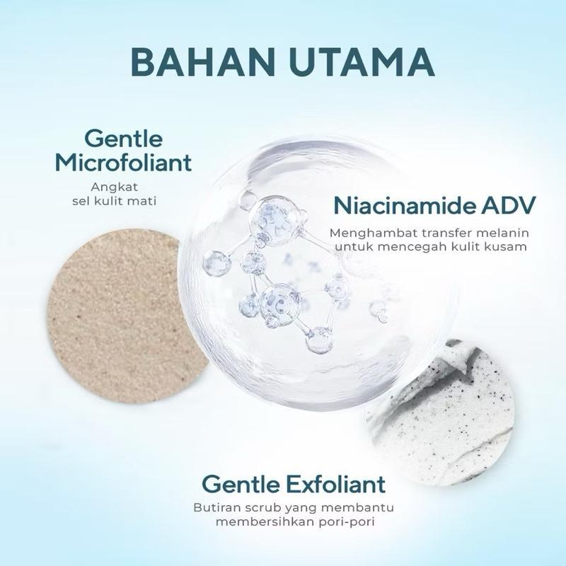 Wardah Glow Reveal Exfoliating Scrub 50ml – Niacinamide-Powered Gentle Face Cleanser