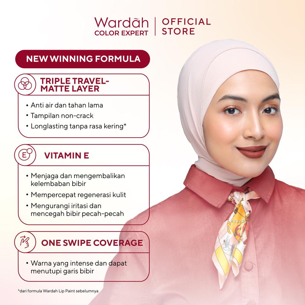 Wardah Colorfit Lip Paint | Around the World Edition | 12H Long-Lasting | Transferproof & Comfortable |