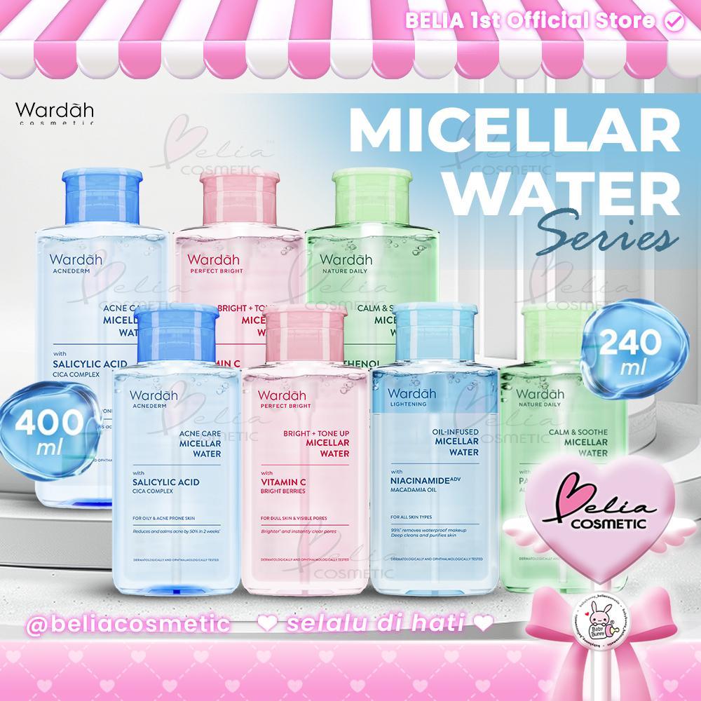 WARDAH Micellar Water 240ml / 400ml – Perfect Bright | Lightening | Acnederm | Nature Daily | ️BPOM