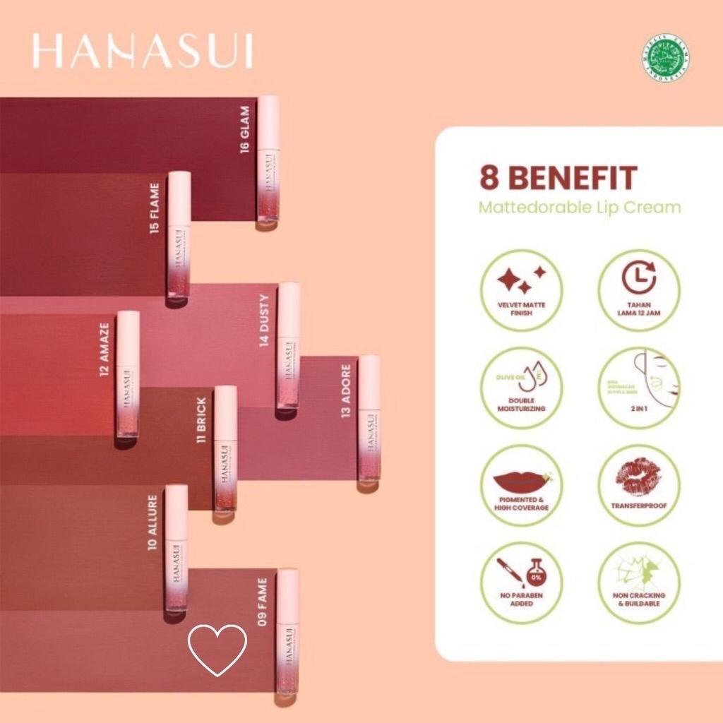 HANASUI Mattedorable Lip Cream – Boba Edition / Matcha Edition – Soft Matte Lip Tint