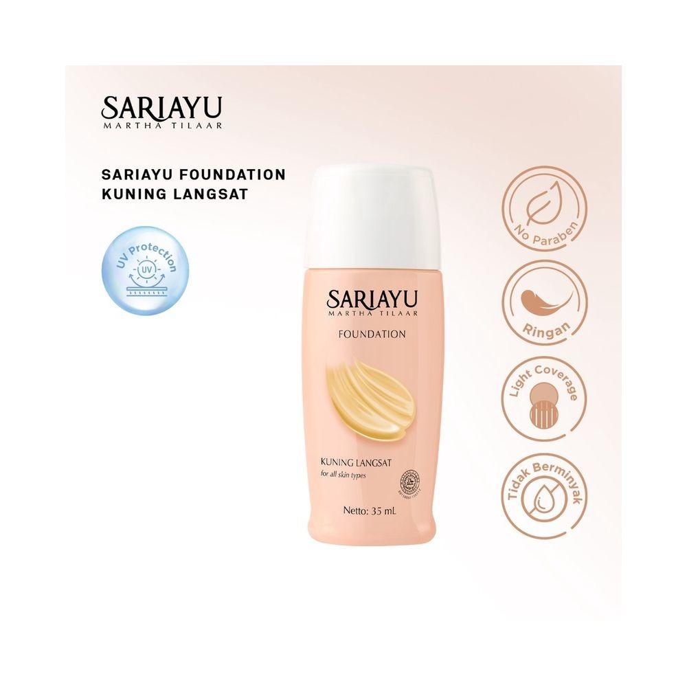 Sariayu Foundation Kuning Langsat 35ml – Natural Glow for Warm Yellow Undertones ️