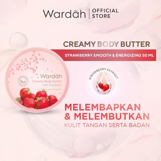 Wardah Creamy Body Butter 50ml | Deep Moisture with Vitamin E – Soft & Nourished Skin – Serba Ada