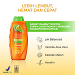 PAKET ISI 2 - Makarizo Hair Energy Fibertherapy Conditioning Shampoo Aloe & Melon 330 mL