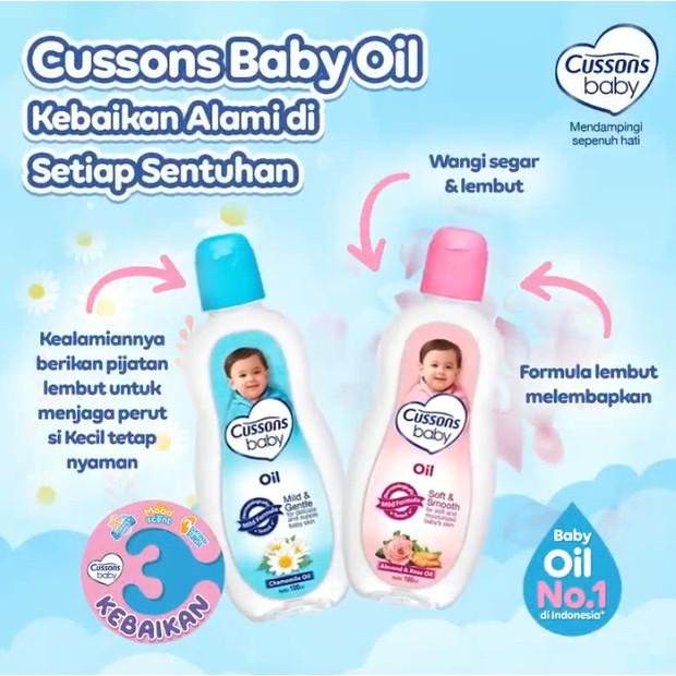 Cussons BABY OIL 100 (50+50) / 200 (100+100) ml Wangi Lembut Mild Gentle Soft Smooth