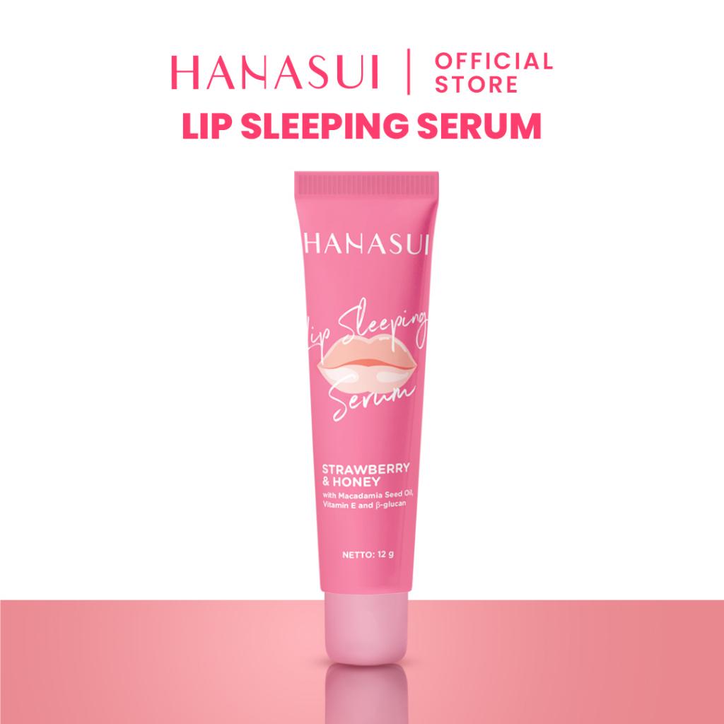 HANASUI Lip Sleeping Serum Strawberry & Honey 12g Halal Lip Care Moisturizing Formula