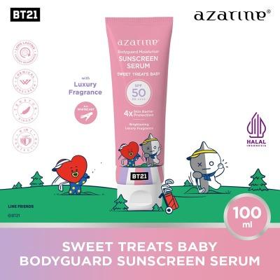 Azarine x BT21 Sweet Treats Baby Body Serum Sunscreen SPF 50 PA++++ – 100ml | Lightweight & Moisturizing Daily Sun Protection with Cute BT21 Design