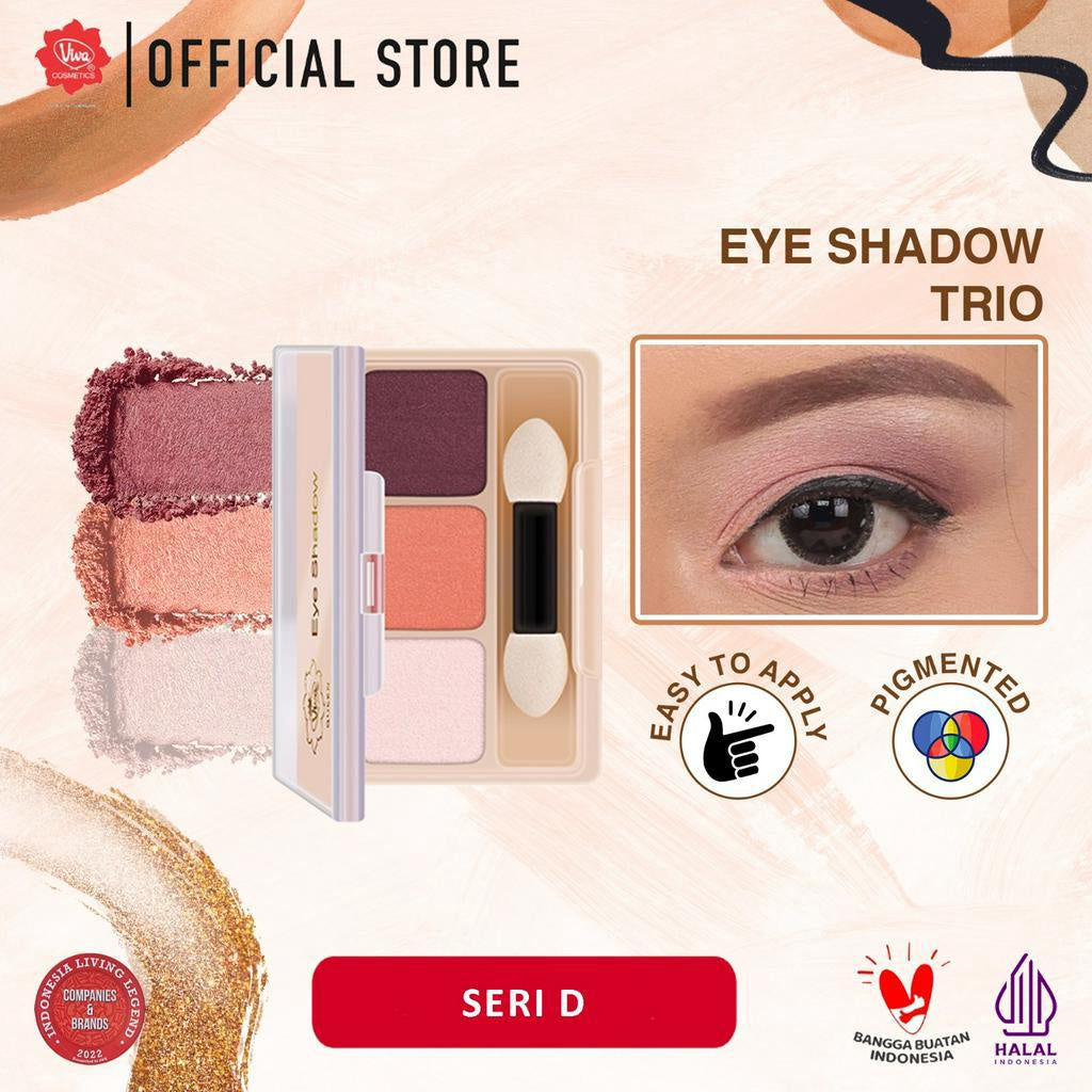 Viva Queen Eye Shadow - Trio (tersedia 6 varian kombinasi warna)