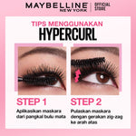 (PAKET HEMAT ISI 2) Maybelline Volum Express Hypercurl Waterproof Mascara Make Up - Black (Maskara Waterproof Tahan 36 Jam)