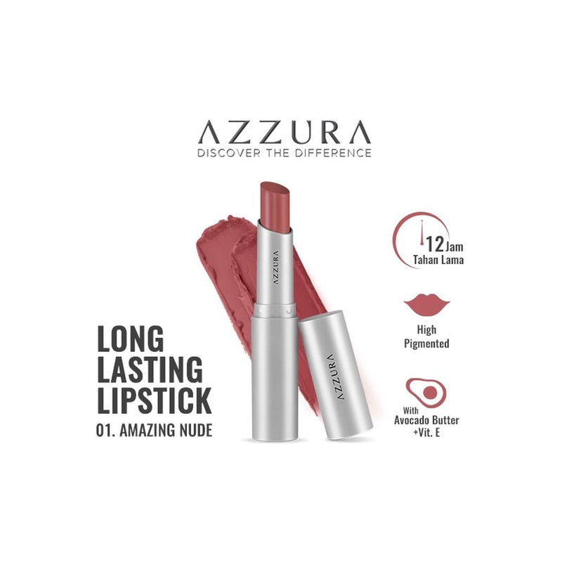 AZZURA Longlasting Lipstick 3gr 12 Jam Tahan Lama