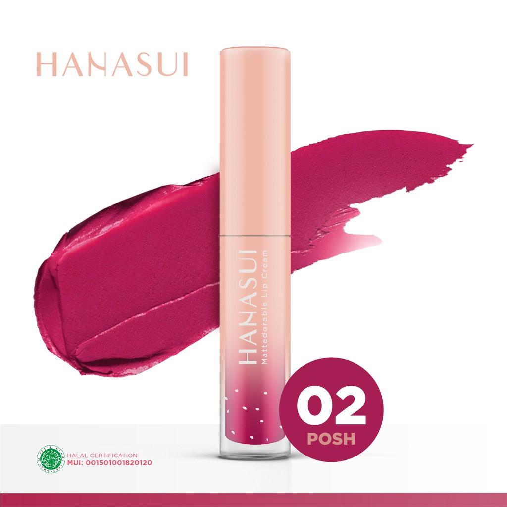 HANASUI Mattedorable Lip Cream – Lip & Cheek Tint, Boba / Matcha Latte Shades