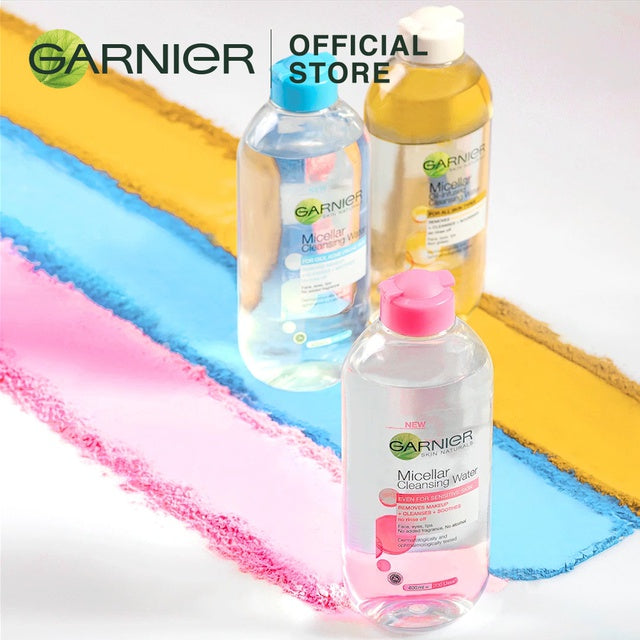 (PAKET HEMAT ISI 3) Garnier Micellar Oil-Infused Cleansing Water Skin Care - 125ml (Pembersih Wajah & Make up Waterproof Untuk Semua Jenis Kulit) - Makeup Remover