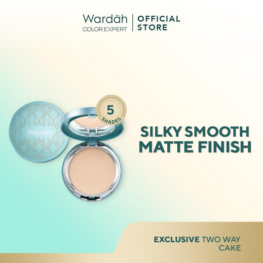 WARDAH Exclusive Two Way Cake Make Up – High Coverage Compact Foundation with SPF 15 PA+ for Smooth & Long-Lasting Finish