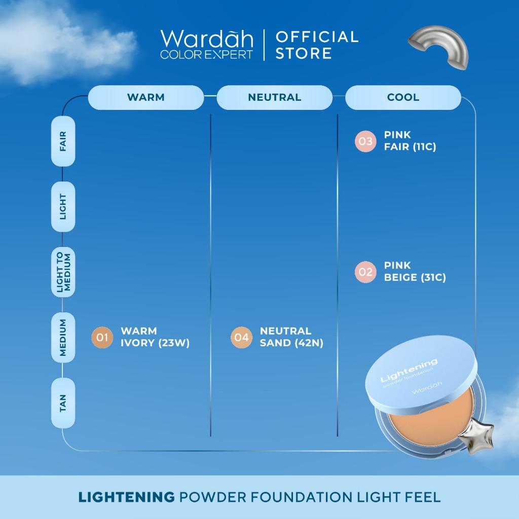 Wardah Lightening Powder Foundation Extra Cover 10g | Two Way Cake Medium to High Coverage | BPOM | Serba Ada!