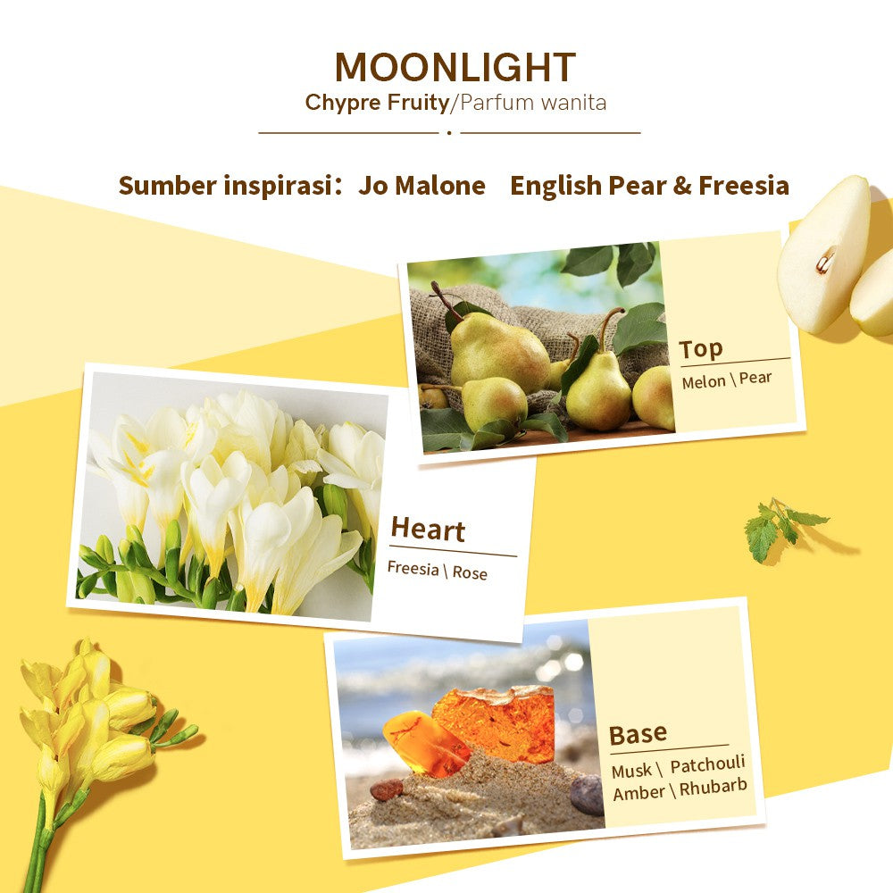PREMIERE BEAUTE Perfume Wanita Moonlight 15/50ML Pear&Freesia Tahan Lama 24 jam EDP Original parfum