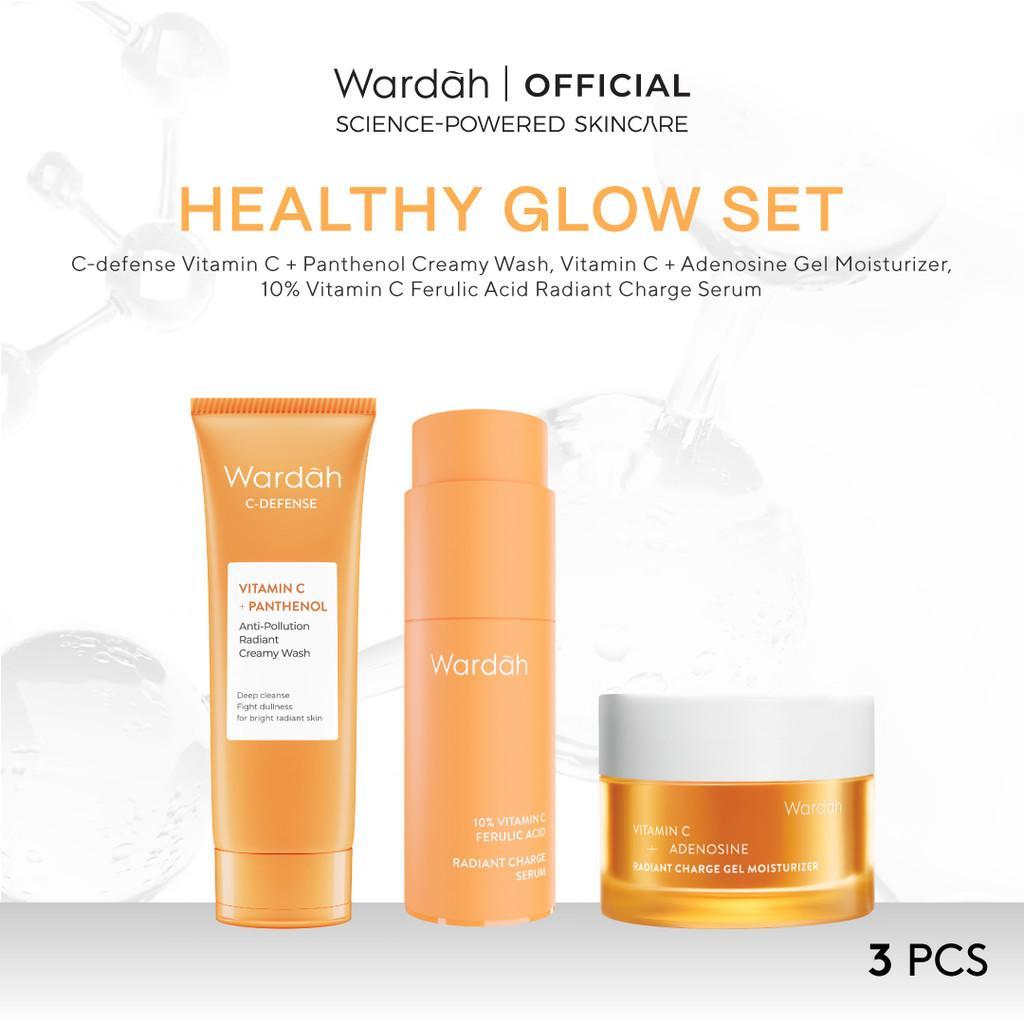WARDAH [3 pcs] Complete Skincare Set | Face Wash + Day Cream + Serum/Toner | Lightening, Perfect Bright, Crystal Secret | Daily Solution for Glowing Healthy Skin