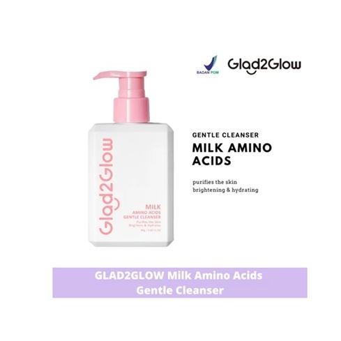 Glad2Glow – Brightening Cleanser Milk with Amino Acid 80g | Gentle Glow-Boosting Face Wash for Radiant Skin