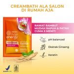 PAKET ISI 2 - Makarizo Hair Energy Fibertherapy Hair & Scalp Creambath Ginseng 30 mL