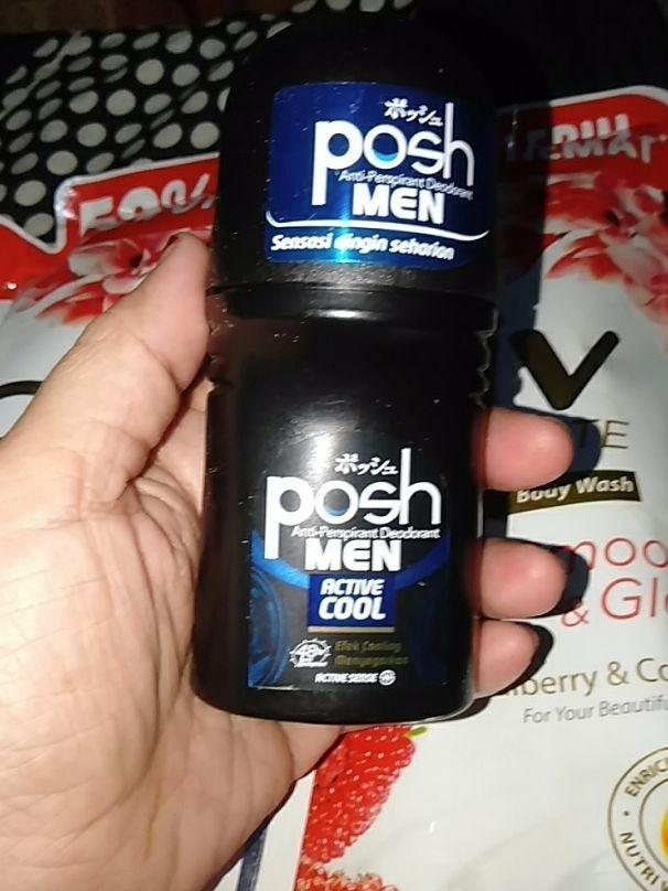 Posh Men Active Cool Roll-On Deodorant 50ml – Icy Freshness & Long-Lasting Odor Control for Active Men