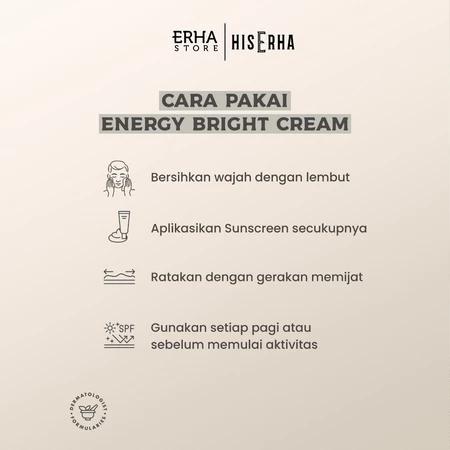 HIS ERHA Energy Bright Cream: Your Daily Sunscreen & Moisturizer for Brighter Skin 20g