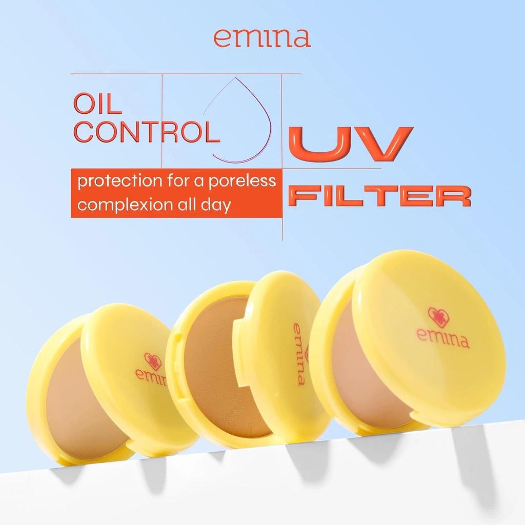 Emina Daily Matte Compact Powder x Muzik Tigerr 11 g - Matte Finish Compact Powder