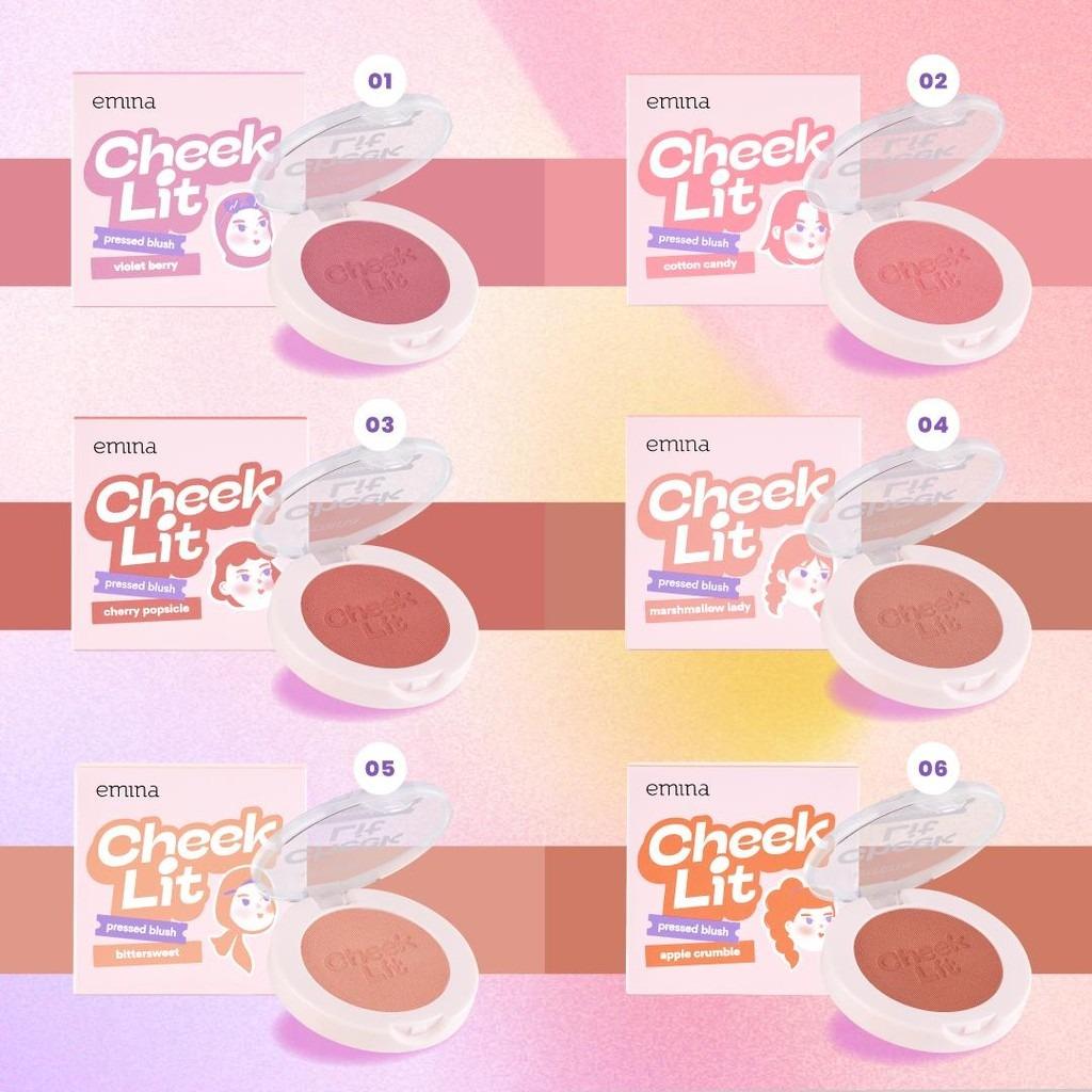 Emina Cheek Lit Pressed Blush x Muzik Tiger 3.5g – Cute Matte Blush with Natural Glow for Daily Looks