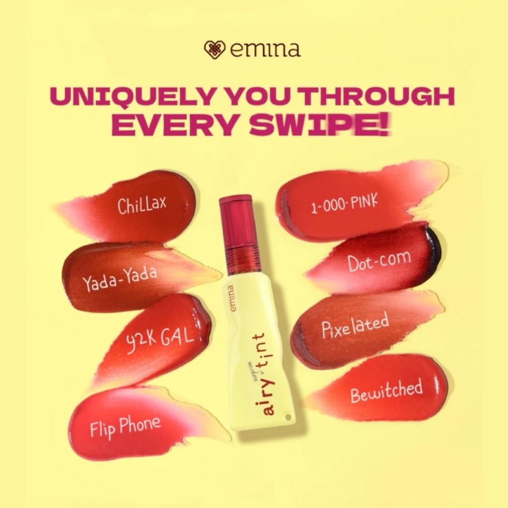 Emina Airy Surprise Airy Tint 3g + Keychain | Lightweight Waterproof Long Lasting Lip Stain