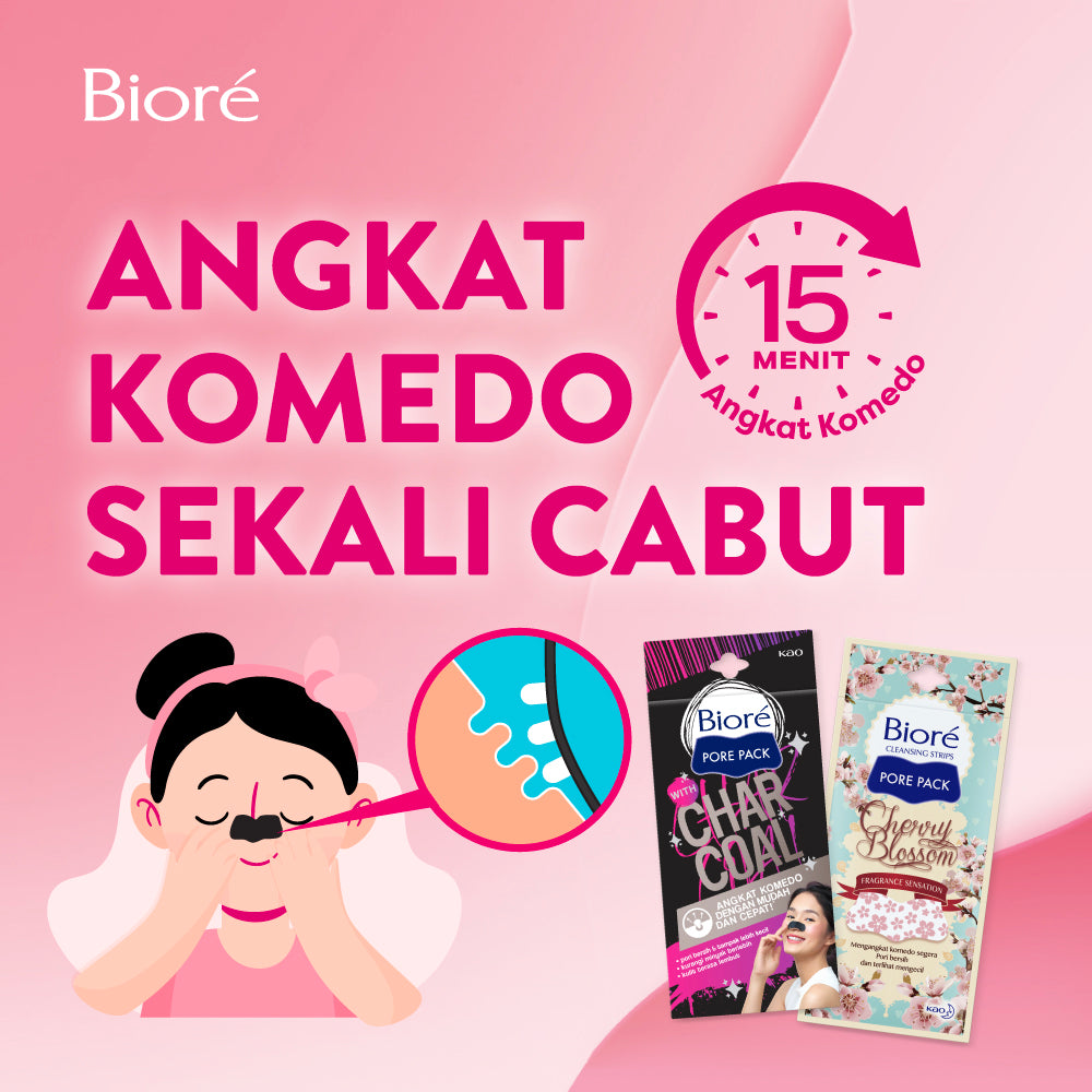 Biore Pore Pack Plester Pembersih Komedo Black Oil Absorbing Powder 4 s