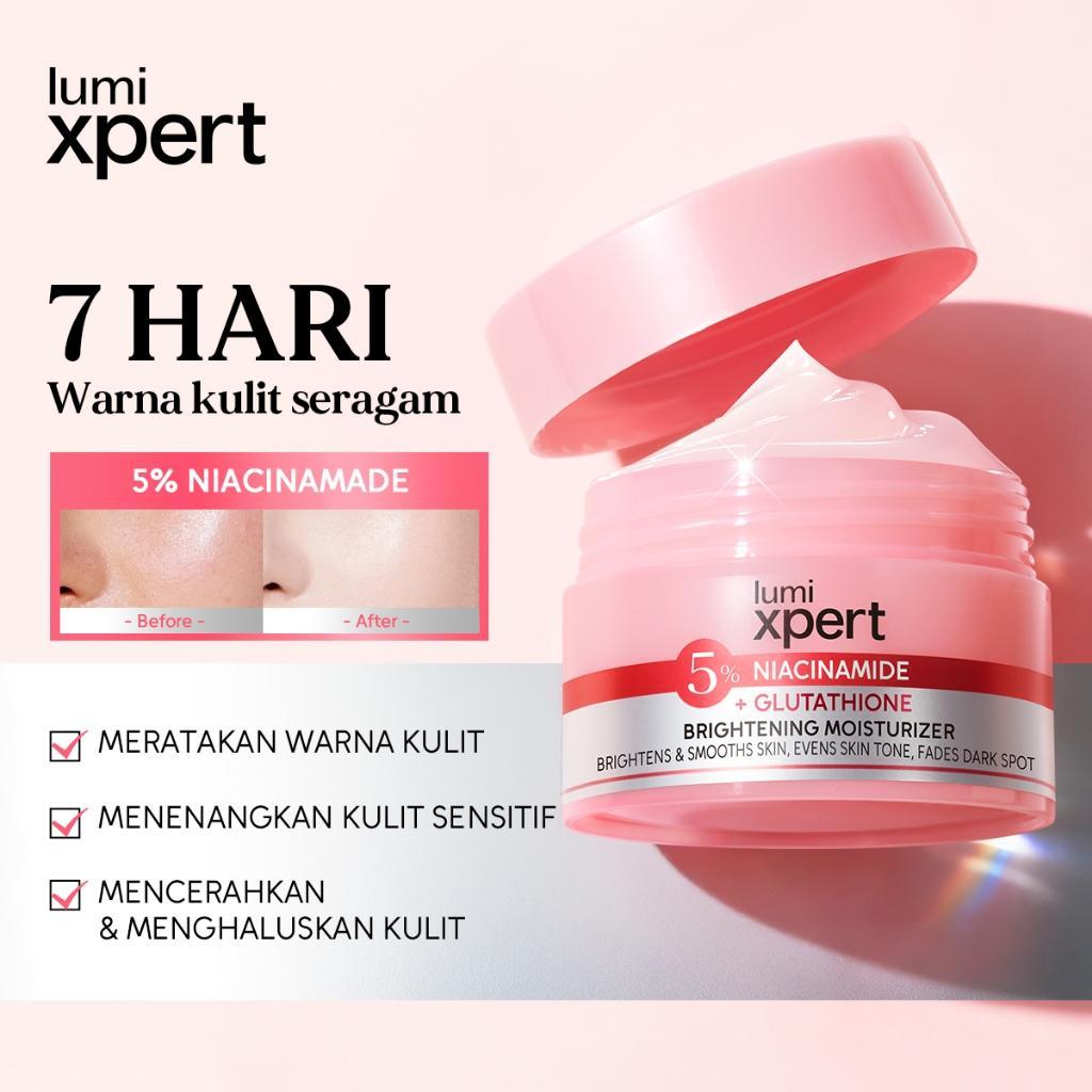 Lumixpert 5% Niacinamide Brightening Moisturizer Membantu menghaluskan kulit dan memperbaiki tampilan kulit kusam