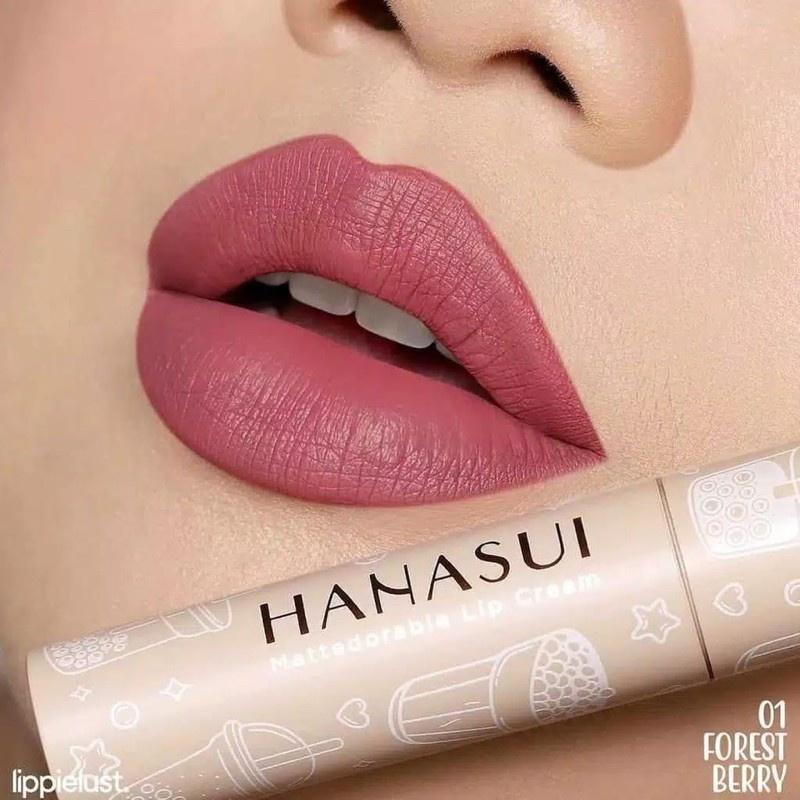HANASUI Mattedorable Lip Cream – Boba Edition / Matcha Edition – Soft Matte Lip Tint