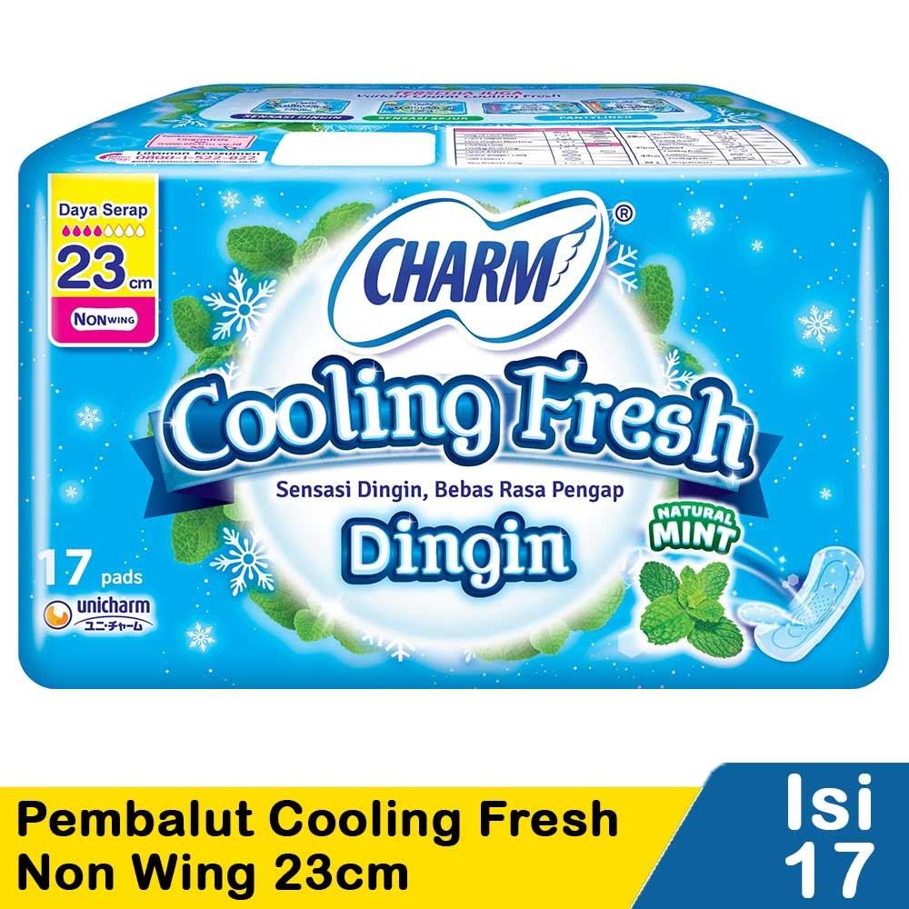 Charm Cooling Fresh 23cm Sanitary Pads – 14’s with Wings | Refreshing Cool Sensation for Dry, Odor-Free Comfort