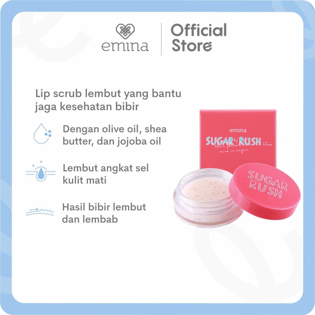 Emina Sugar Rush Lip Scrub – Gentle Exfoliation & Moisture Boost for Smooth, Soft Lips 4.2g
