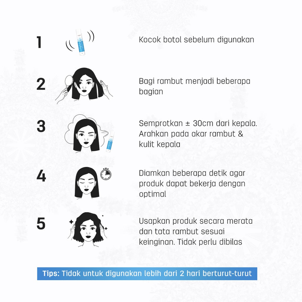 ERHAIR Scalperfect Kaolin & Peopermint Dry Shampoo - Anti Lepek Tanpa Bilas | Atasi Kulit Kepala Berminyak | Anti ketombe | Antibacterial