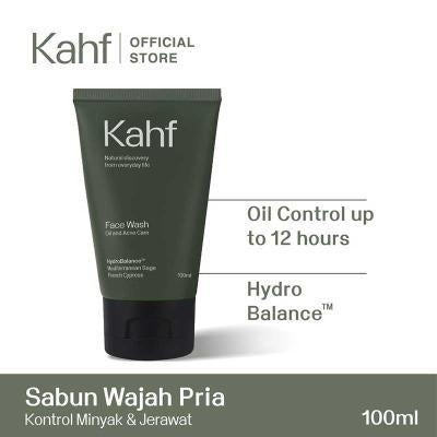 Kahf Oil and Acne Care Face Wash for Men – 100 ml | Controls Oil, Fights Acne, Refreshes Skin