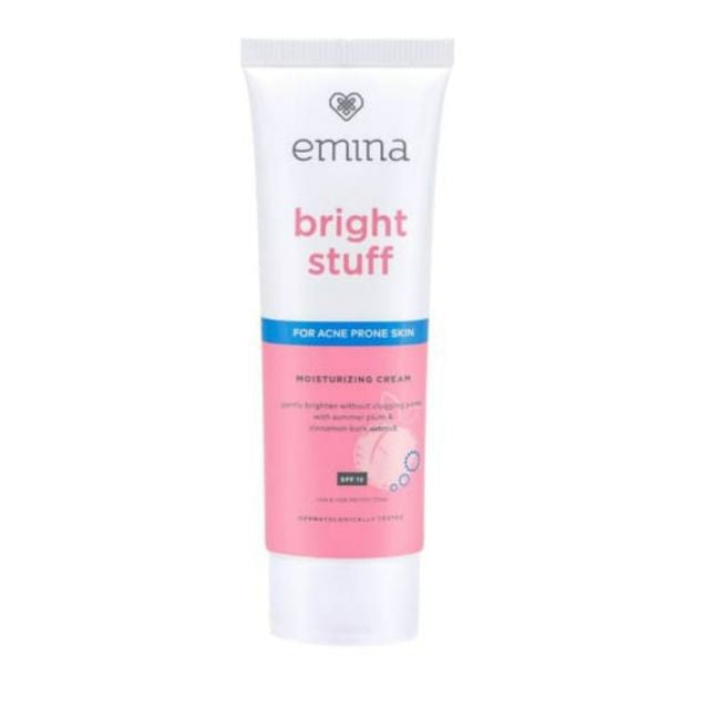 Emina Bright Stuff for Acne Prone Skin Moisturizing Cream 20 mL Twin Pack - Pelembab Wajah Mencerahkan Untuk Kulit Mudah Berjerawat