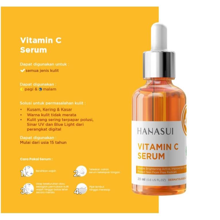 HANASUI Serum Gold Whitening Brightening / Vitamin C / Vitamin C+Collagen / Anti-Acne BPOM / PEELING / BRIGHTEXPERT / Advance Retinol / Exfoliating