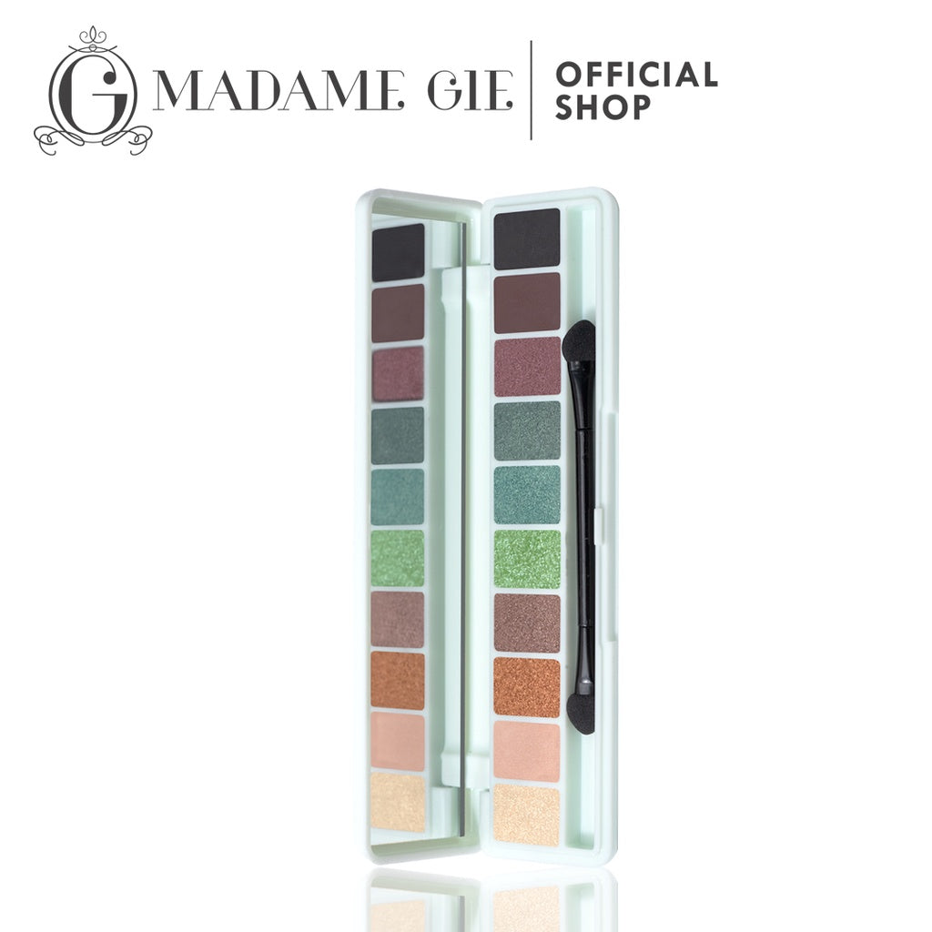 [FLASH SALE] Madame Gie Eye Illusions Moondust Temptation Eyeshadow Palette 10 Warna - Makeup Eyeshadow | Shimmer & Matte | Pigmented & Tahan Lama | Blendable | Natural Look