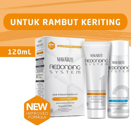 Makarizo Rebonding System Hair Straightening Curly Hair 120 mL